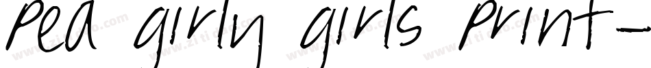 Pea Girly Girls Print字体转换